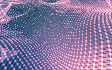 Çokgen alanı düşük Poli koyu arka plan, 3d render