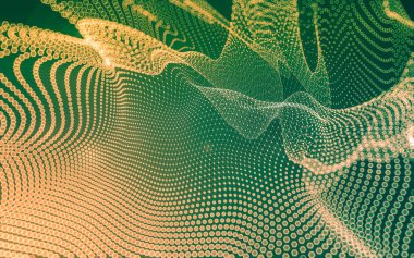 Çokgen alanı düşük Poli koyu arka plan, 3d render