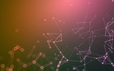 Çokgen alanı düşük Poli koyu arka plan, 3d render