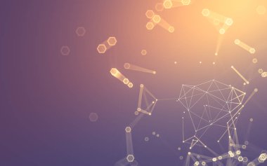 Çokgen alanı düşük Poli koyu arka plan, 3d render