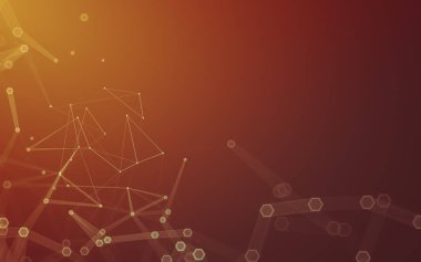 Çokgen alanı düşük Poli koyu arka plan, 3d render