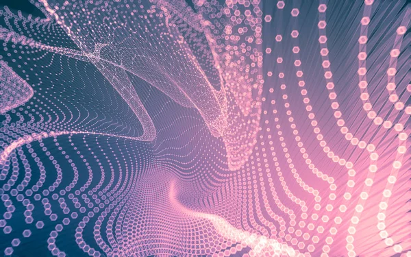 Çokgen alanı düşük Poli koyu arka plan, 3d render