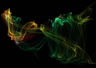 Bir parlayan ile koyu arka plan soyut dalgalar