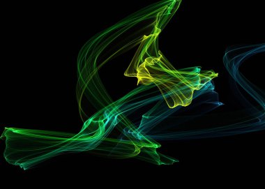 Bir parlayan ile koyu arka plan soyut dalgalar