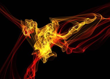 Bir parlayan ile koyu arka plan soyut dalgalar