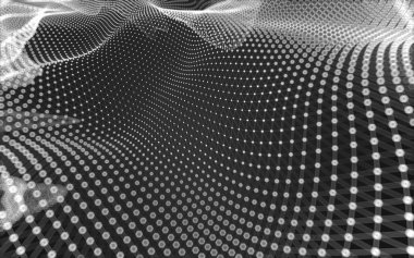 Çokgen alanı düşük Poli koyu arka plan, 3d render