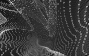 Çokgen alanı düşük Poli koyu arka plan, 3d render