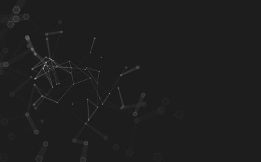 Çokgen alanı düşük Poli koyu arka plan, 3d render