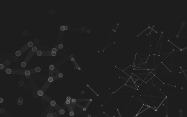 Çokgen alanı düşük Poli koyu arka plan, 3d render