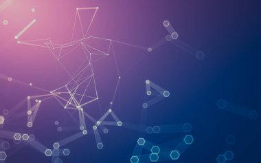 Çokgen alanı düşük Poli koyu arka plan, 3d render