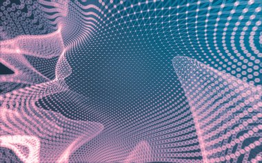 Çokgen alanı düşük Poli koyu arka plan, 3d render