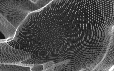 Çokgen alanı düşük Poli koyu arka plan, 3d render