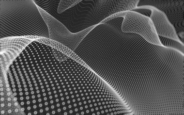 Çokgen alanı düşük Poli koyu arka plan, 3d render