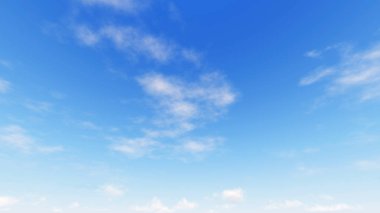 Bulutlu gökyüzü mavi arka plan, 3d çizim