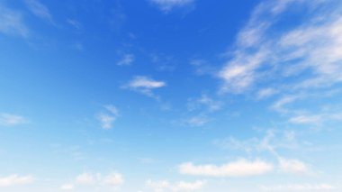 Bulutlu gökyüzü mavi arka plan, 3d çizim