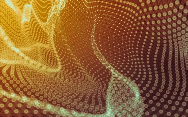 Çokgen alanı düşük Poli koyu arka plan, 3d render