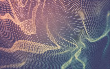 Çokgen alanı düşük Poli koyu arka plan, 3d render