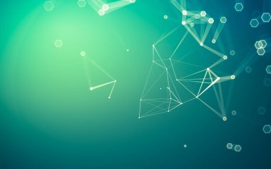 Çokgen alanı düşük Poli koyu arka plan, 3d render