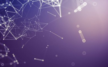 Çokgen alanı düşük Poli koyu arka plan, 3d render