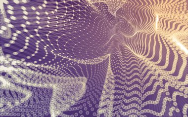 Çokgen alanı düşük Poli koyu arka plan, 3d render