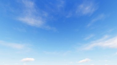 Bulutlu gökyüzü mavi arka plan, 3d çizim