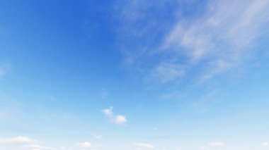 Bulutlu gökyüzü mavi arka plan, 3d çizim