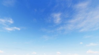 Bulutlu gökyüzü mavi arka plan, 3d çizim