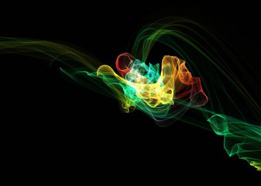 Bir parlayan ile koyu arka plan soyut dalgalar