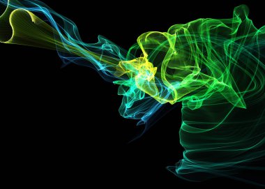 Bir parlayan ile koyu arka plan soyut dalgalar