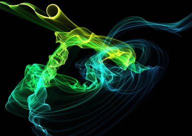 Bir parlayan ile koyu arka plan soyut dalgalar