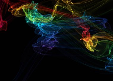 Bir parlayan ile koyu arka plan soyut dalgalar