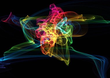 Bir parlayan ile koyu arka plan soyut dalgalar