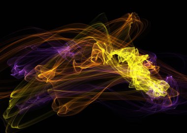 Bir parlayan ile koyu arka plan soyut dalgalar