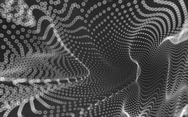 Çokgen alanı düşük Poli koyu arka plan, 3d render