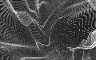 Çokgen alanı düşük Poli koyu arka plan, 3d render