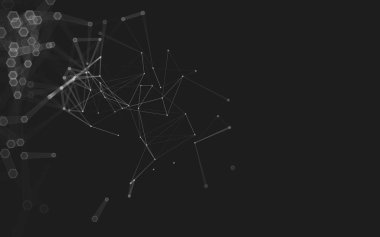 Çokgen alanı düşük Poli koyu arka plan, 3d render