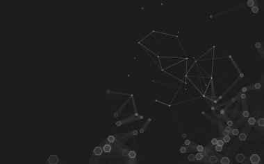 Çokgen alanı düşük Poli koyu arka plan, 3d render