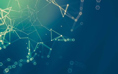 Çokgen alanı düşük Poli koyu arka plan, 3d render