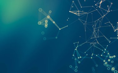 Çokgen alanı düşük Poli koyu arka plan, 3d render