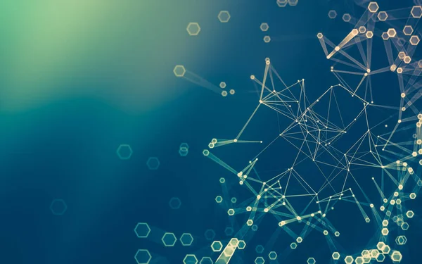 Çokgen alanı düşük Poli koyu arka plan, 3d render