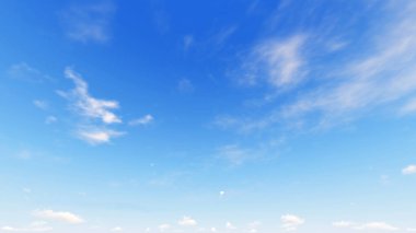 Bulutlu gökyüzü mavi arka plan, 3d çizim