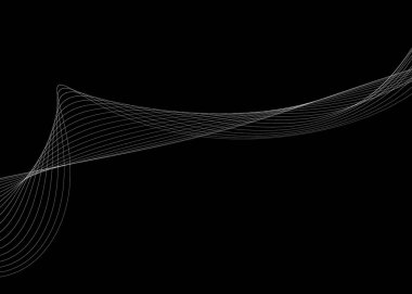 Eğri çizgileri olan soyut arkaplan