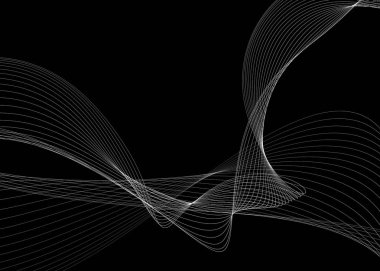 Eğri çizgileri olan soyut arkaplan