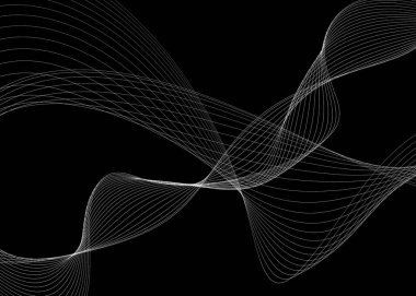 Eğri çizgileri olan soyut arkaplan