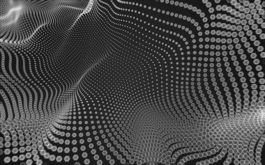 Çokgen alanı düşük Poli koyu arka plan, 3d render