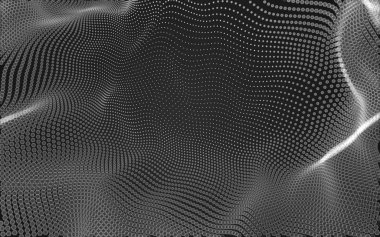 Çokgen alanı düşük Poli koyu arka plan, 3d render