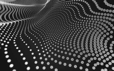 Çokgen alanı düşük Poli koyu arka plan, 3d render