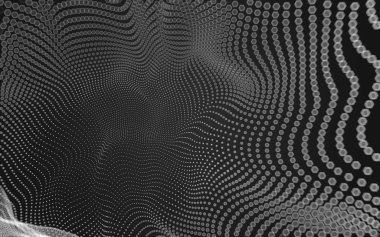 Çokgen alanı düşük Poli koyu arka plan, 3d render