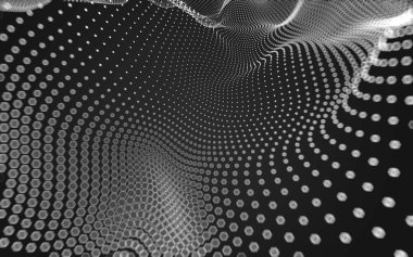 Çokgen alanı düşük Poli koyu arka plan, 3d render