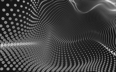 Çokgen alanı düşük Poli koyu arka plan, 3d render